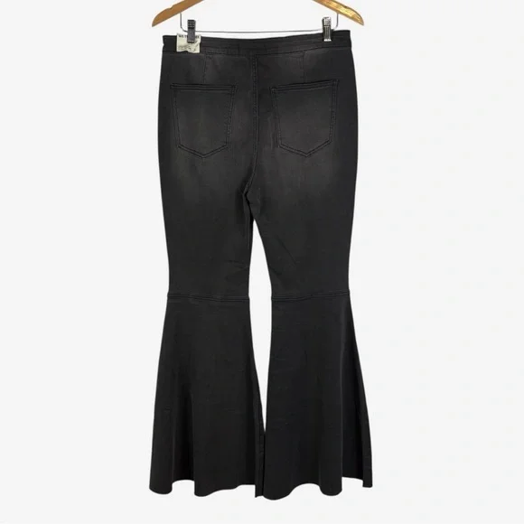 NEW Free People Just Float On Flare Jeans Size 31 in Smoke Stack High-Rise - Picture 6 of 14